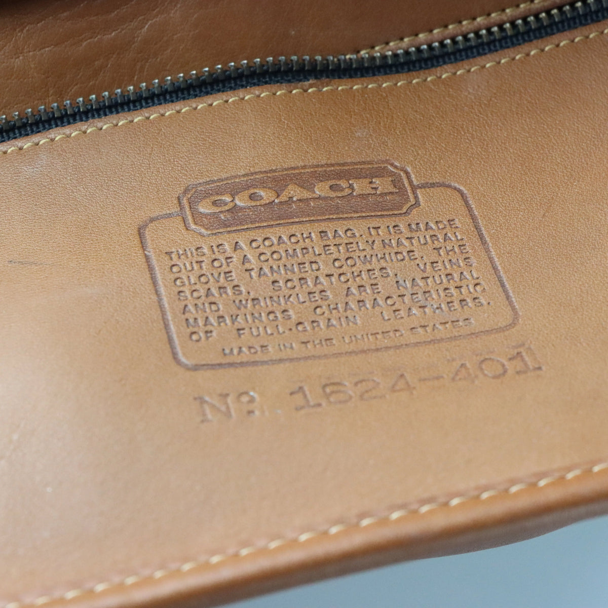 Vintage 80's COACH 1624 401 Brown Leather Crossbody Satchel Bag