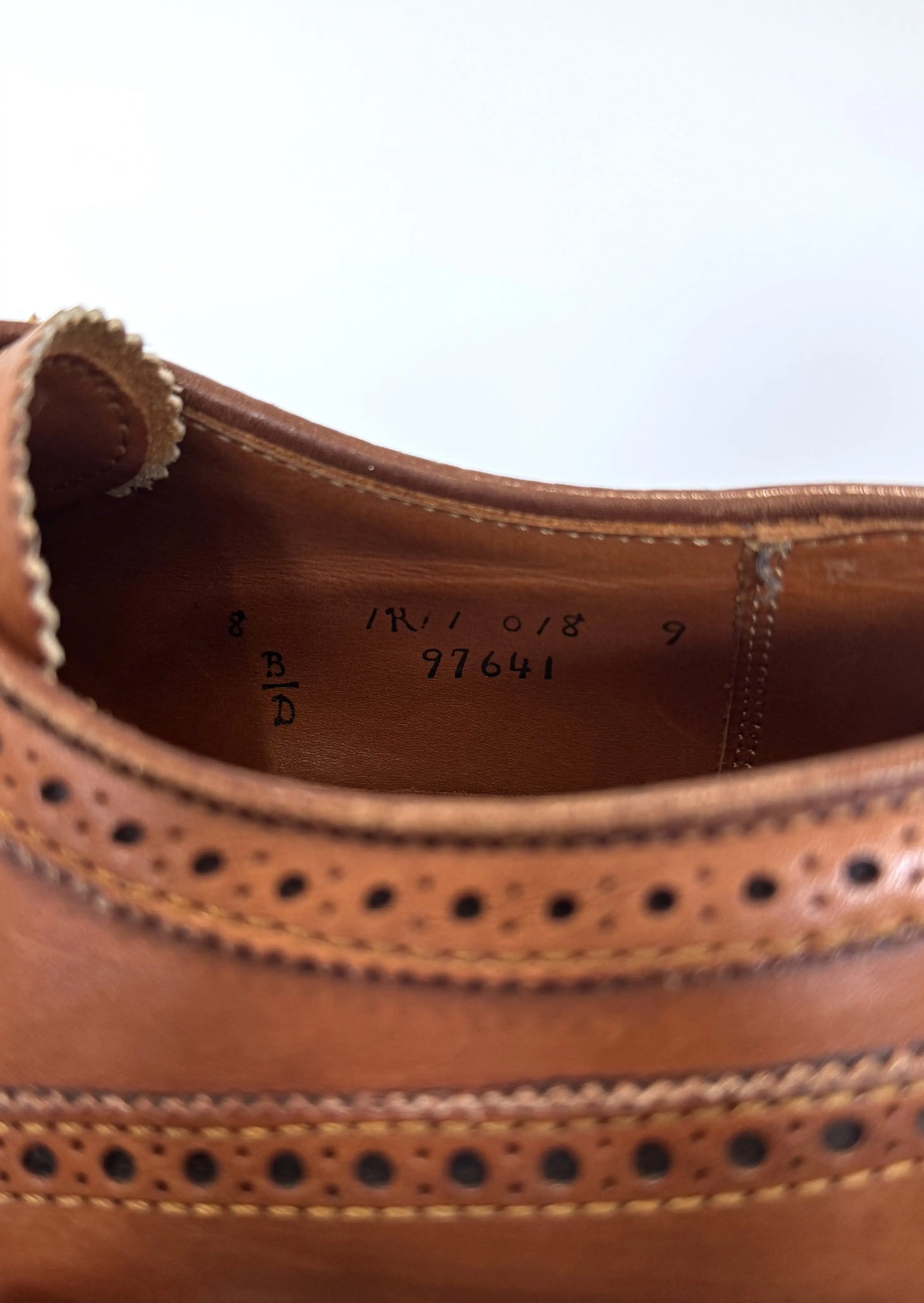 ALDEN J.Crew Tobacco Leather 97641 Long Wing Bluchers (8) Vintage Sole Melbourne