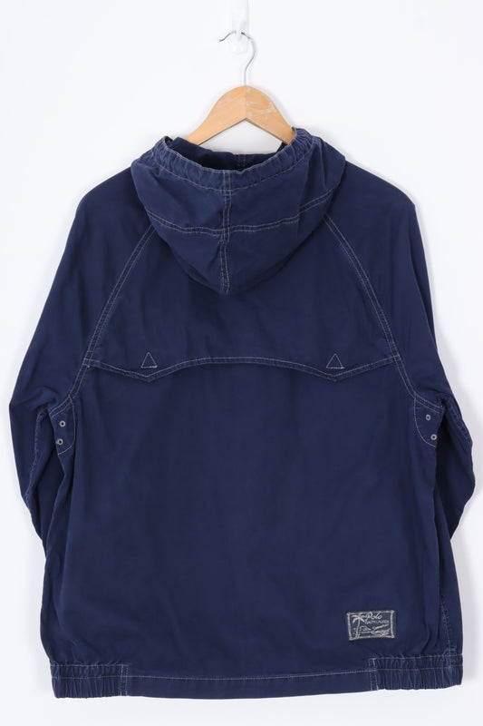 RALPH LAUREN Navy & White Embroidered Jacket (M)