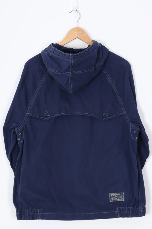 RALPH LAUREN Navy & White Embroidered Jacket (M) Vintage Sole Melbourne