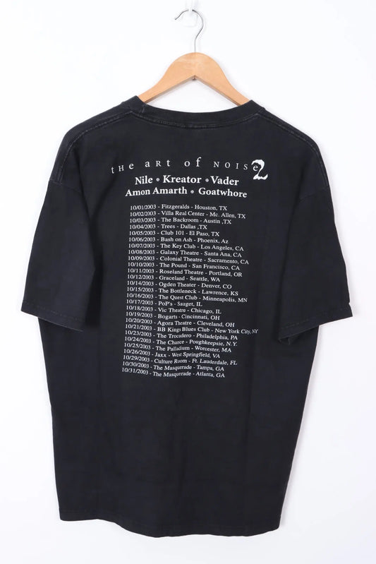 Vader 'Revelations' The Art of Noise 2003 Tour Front Back T-Shirt (L) Vintage Sole Melbourne