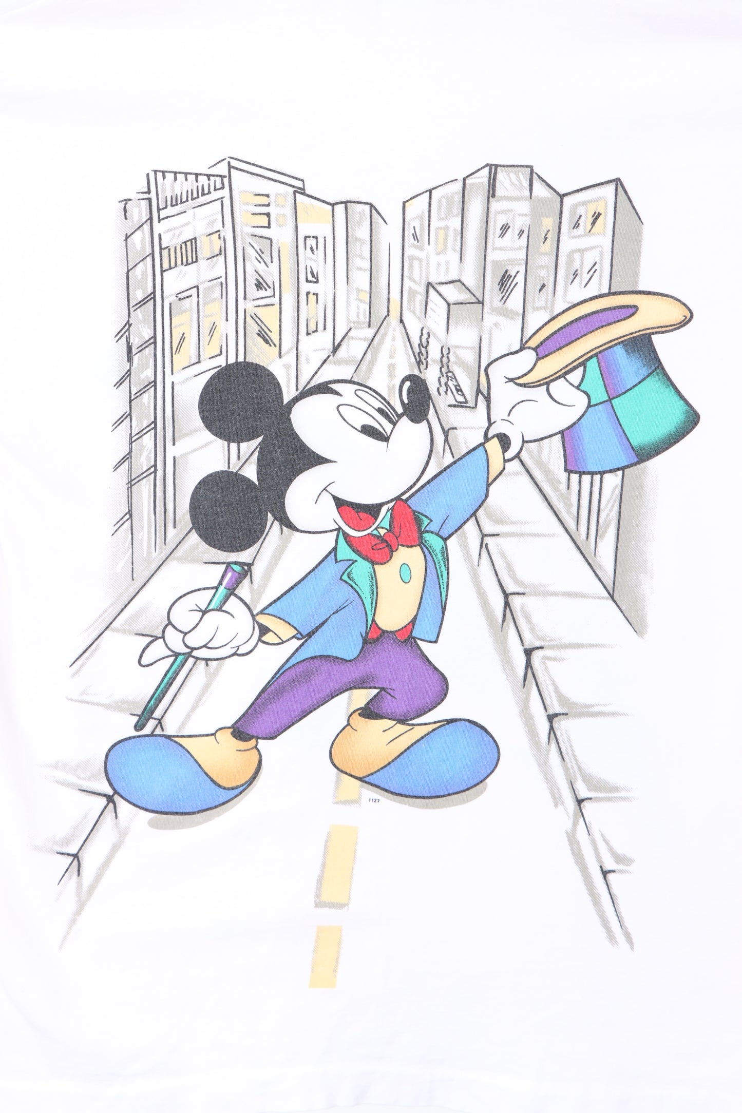 DISNEY Mickey Mouse Magician 90s Double Sided T-Shirt USA Made (L-XL)