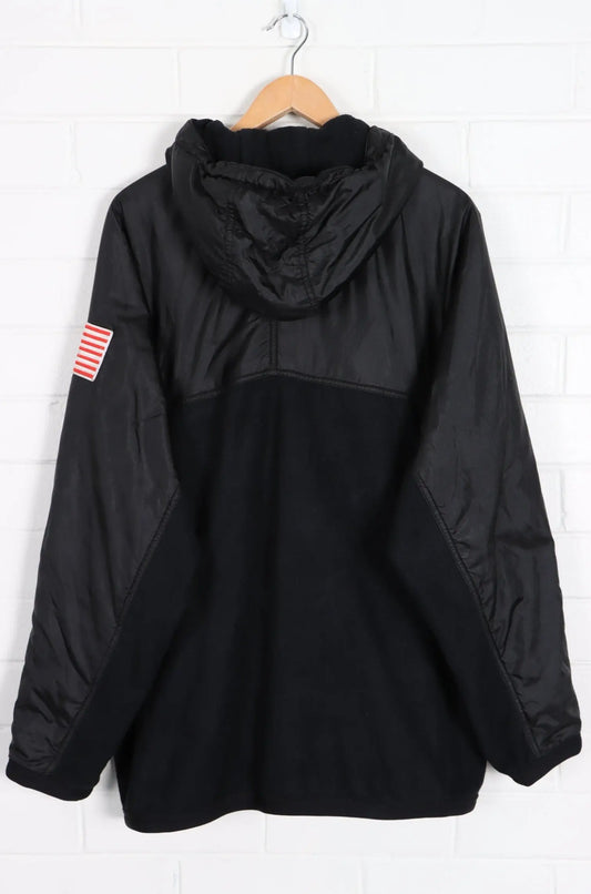 RALPH LAUREN POLO JEANS NASA Embroidered Flag 1/4 Zip Fleece Jacket (L) Vintage Sole Melbourne