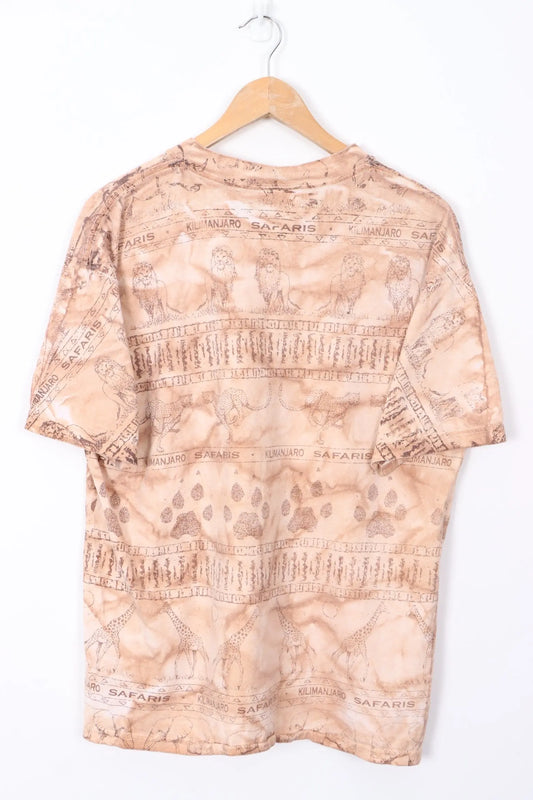 DISNEY Kilimanjaro Safaris Animal Kingdom All Over T-Shirt (M) Vintage Sole Melbourne