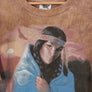 Native American Woman Ox Tribe Tie Dye USA Made T-Shirt (L)