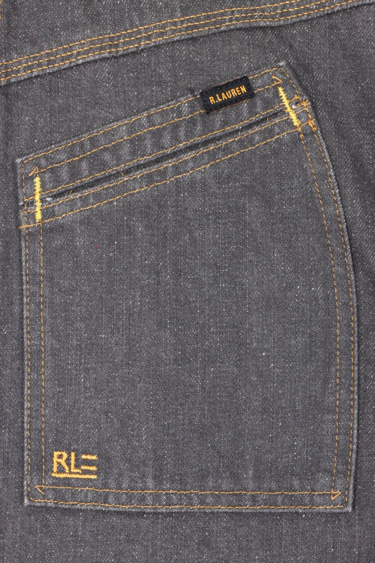Vintage RALPH LAUREN POLO JEANS CO Denim Front Zip Jacket (XXL) Vintage Sole Melbourne