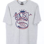 STUSSY Big Crown Logo "IST 1980" Grey T-Shirt (M)