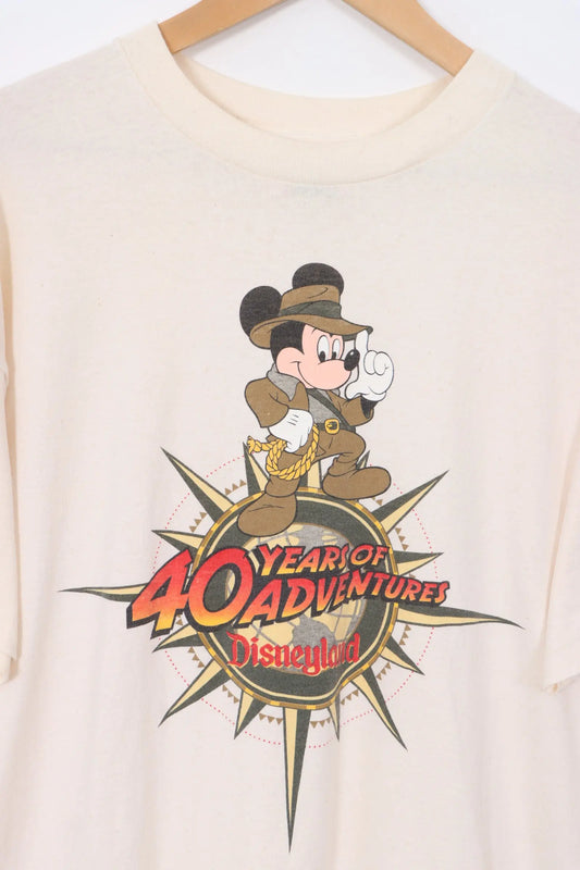 90s Disneyland Safari '40 Years Of Adventures' Souvenir USA Made Disney Design Tee (XL) Vintage Sole Melbourne