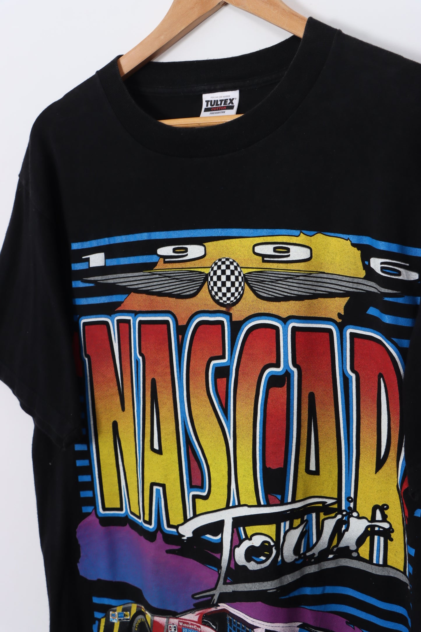 1996 'Where America Races" NASCAR Tour Graphic Black Tee (L)