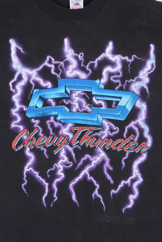 Vintage Chevrolet 90s "Chevy Thunder" Lightening T-Shirt USA Made (L) Vintage Sole Melbourne