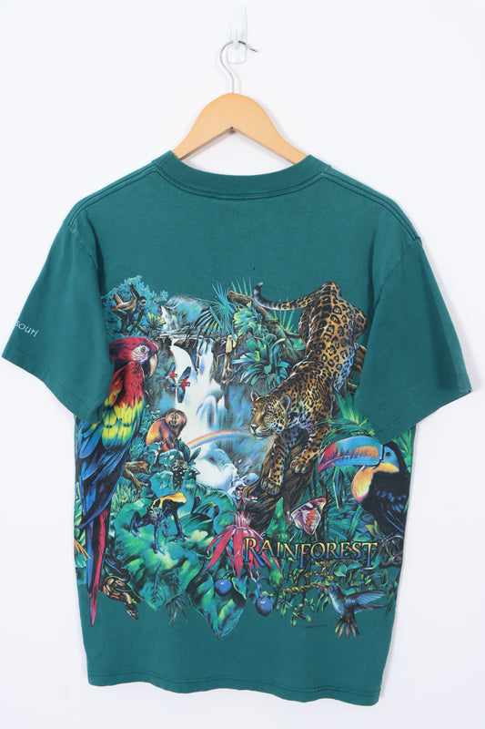 HABITAT Tropical Rainforest Animals USA Made T-Shirt (M)