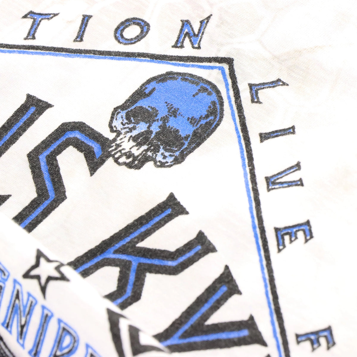 Vintage AFFLICTION Y2K Chris Kyle American Sniper 50/50 Skull Eagle T-Shirt (XL)