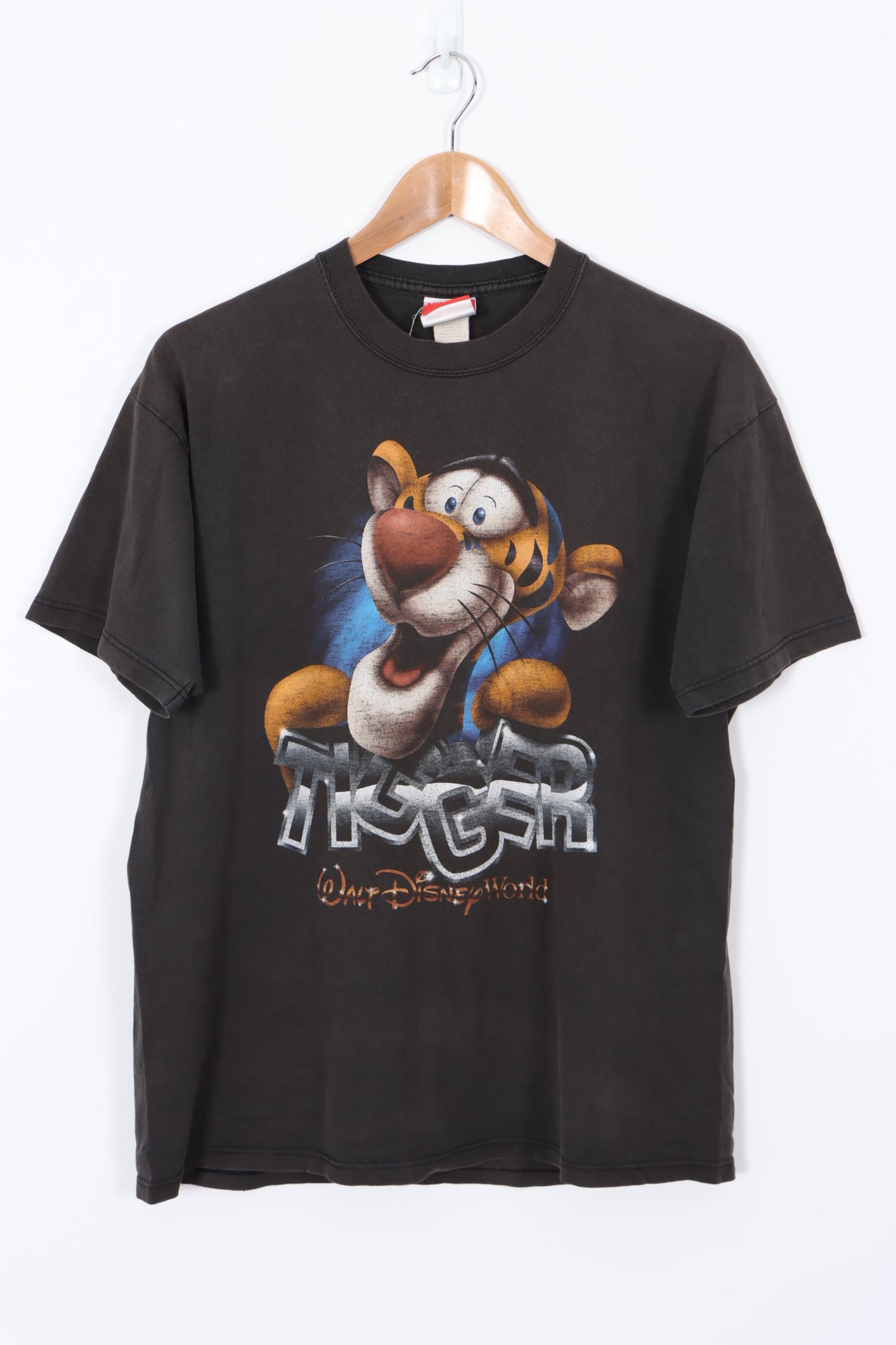 Walt Disney World Tigger Large Graphic Print Made in USA Tee (M-L)