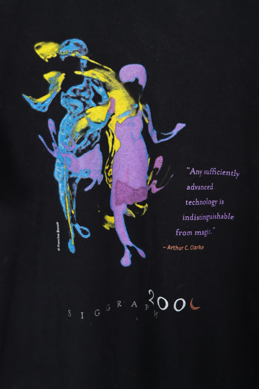 ARTHUR C CLARK Science Siggraph Black Art Tee (L)