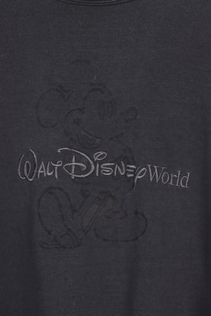 DISNEY Mickey Mouse Debossed & Embroidered Charcoal Sweatshirt (XL-XXL)