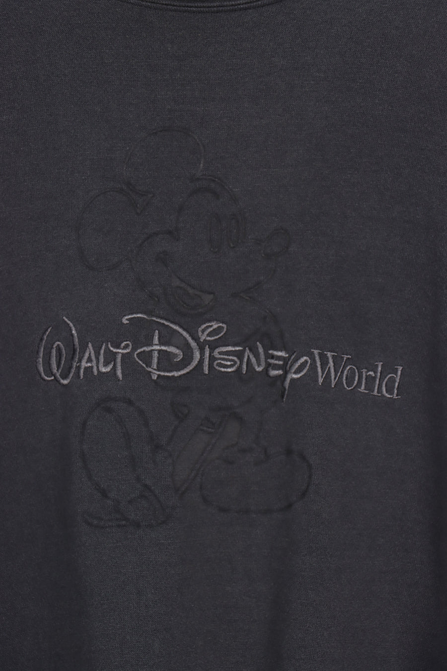 DISNEY Mickey Mouse Debossed & Embroidered Charcoal Sweatshirt (XL-XXL)