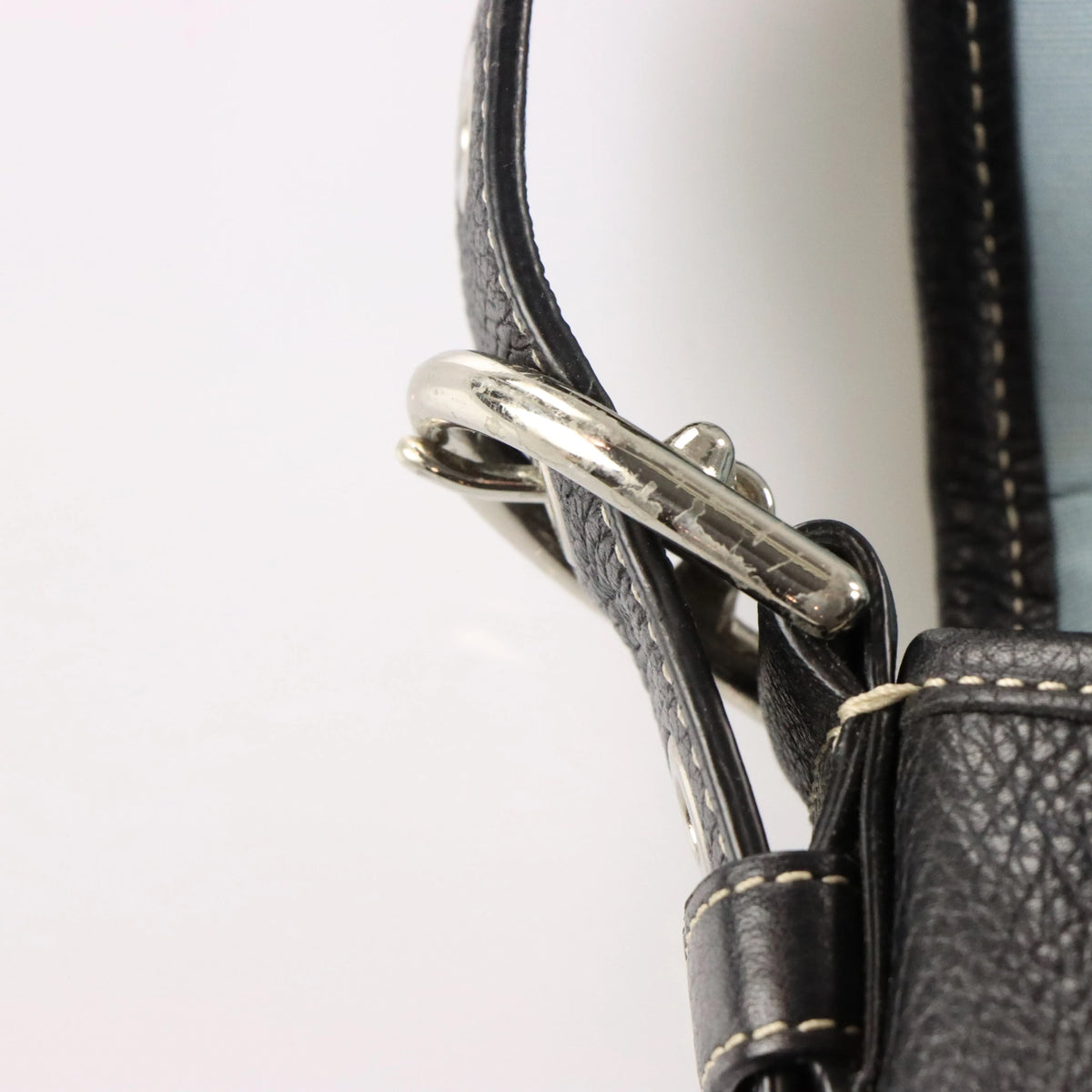 Vintage COACH C1069 F15170 Legacy Turnlock Flap Crossbody Black Leather Satchel Bag