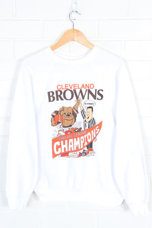 Vintage 1989 Cleveland Browns NFL USA Made Football Sweatshirt (L-XL)