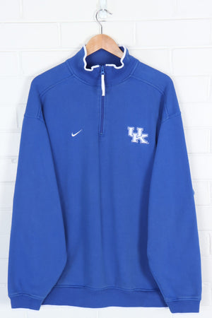 NIKE University of Kentucky Royal Blue Embroidered 1/4 Zip Sweatshirt (XXL)