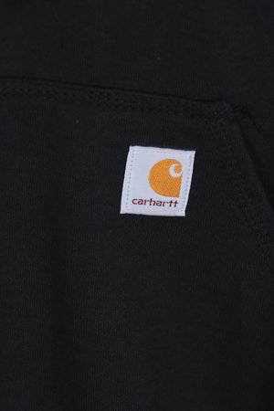 CARHARTT Black Sleeve Detail Front Pocket Hoodie (M)