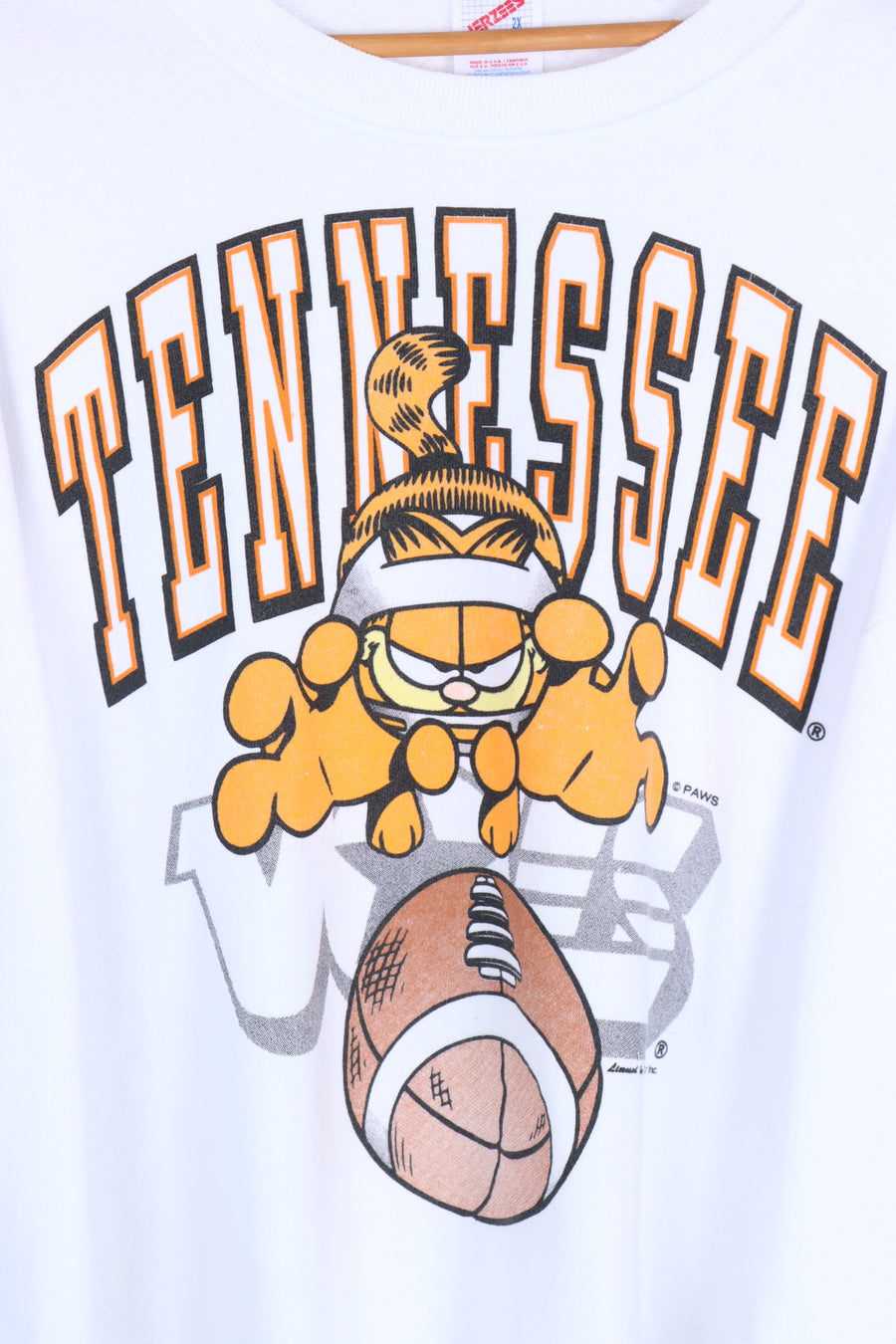 GARFIELD Paws Tennessee College Football Comic Sweatshirt (XXL)