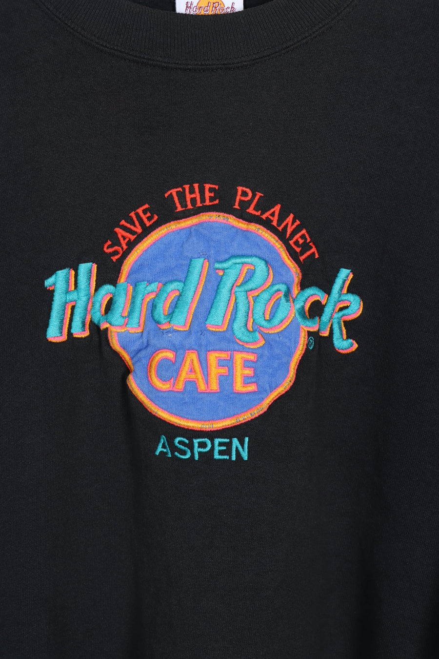 HARD ROCK CAFE Aspen 'Save the Planet' Embroidered Sweatshirt USA Made (M)