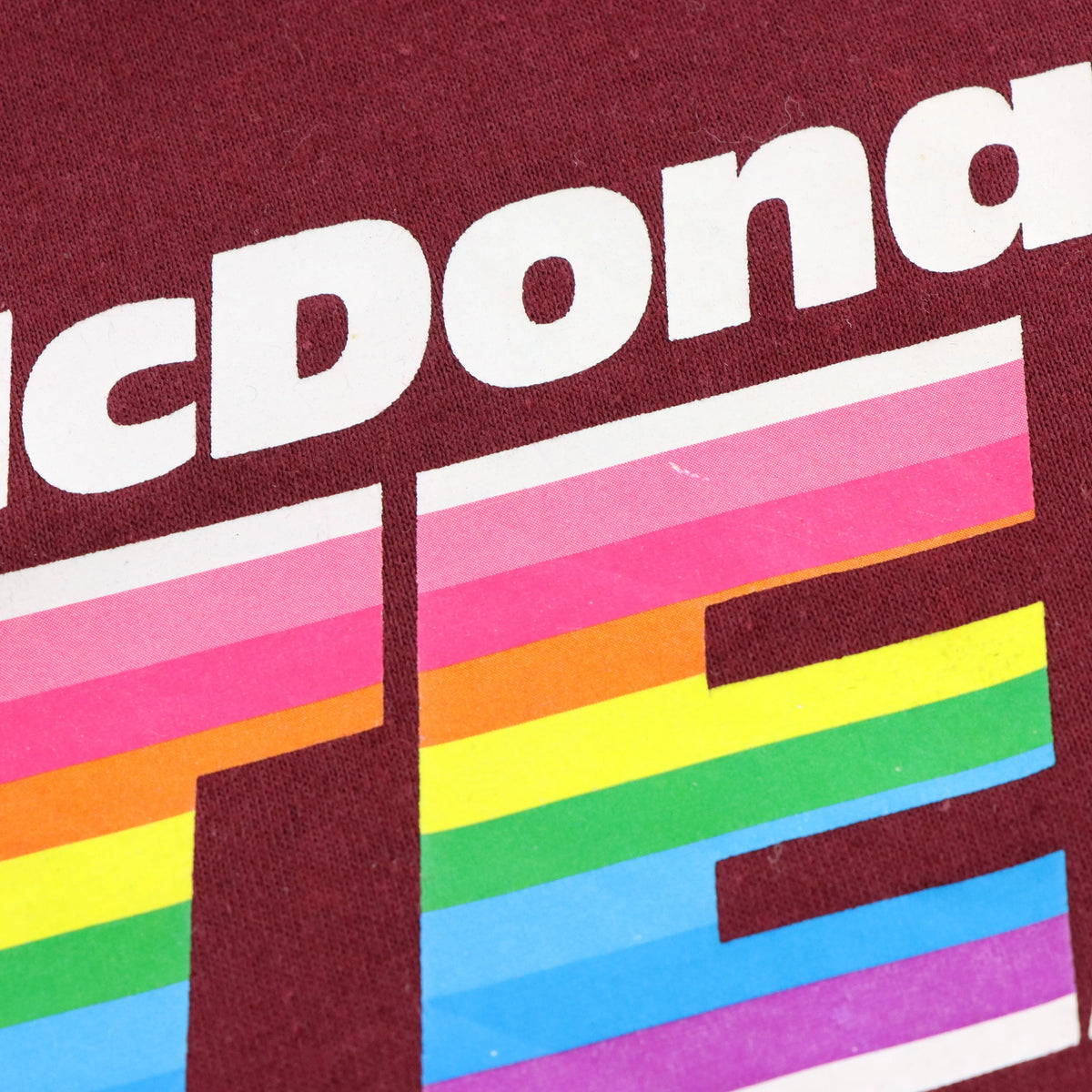 Vintage 80s "McDonald's TEAM" Maroon Single Stitch USA Made T-Shirt (L)
