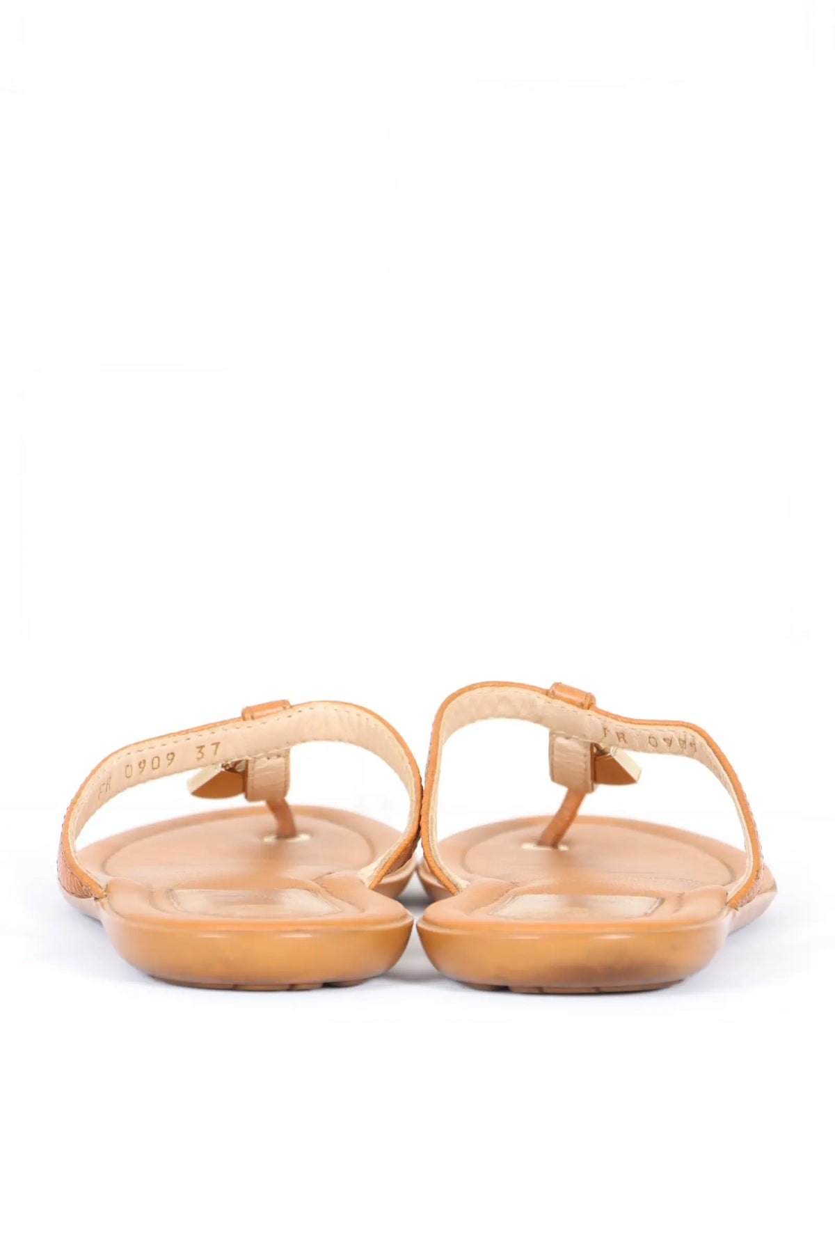 CHRISTIAN DIOR Lock Charm Leather Thongs Sandals (37) Vintage Sole Melbourne
