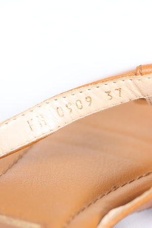 CHRISTIAN DIOR Lock Charm Leather Thongs Sandals (37)