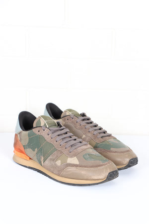VALENTINO Camouflage 'Rockrunner' Multicolour Sneakers (43)