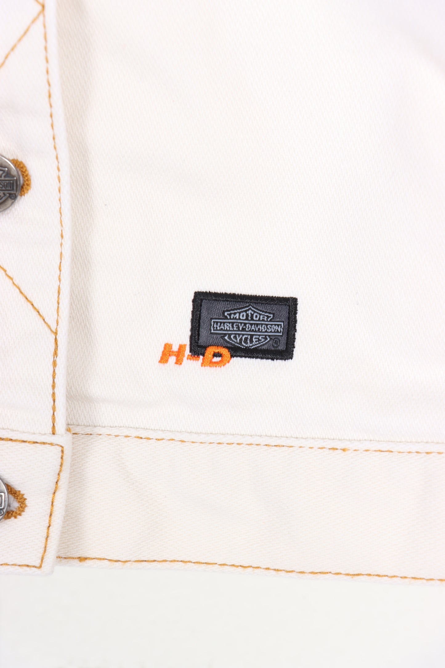 HARLEY DAVIDSON Button Up Embroidered Badge Jacket (Women's M) - Vintage Sole Melbourne