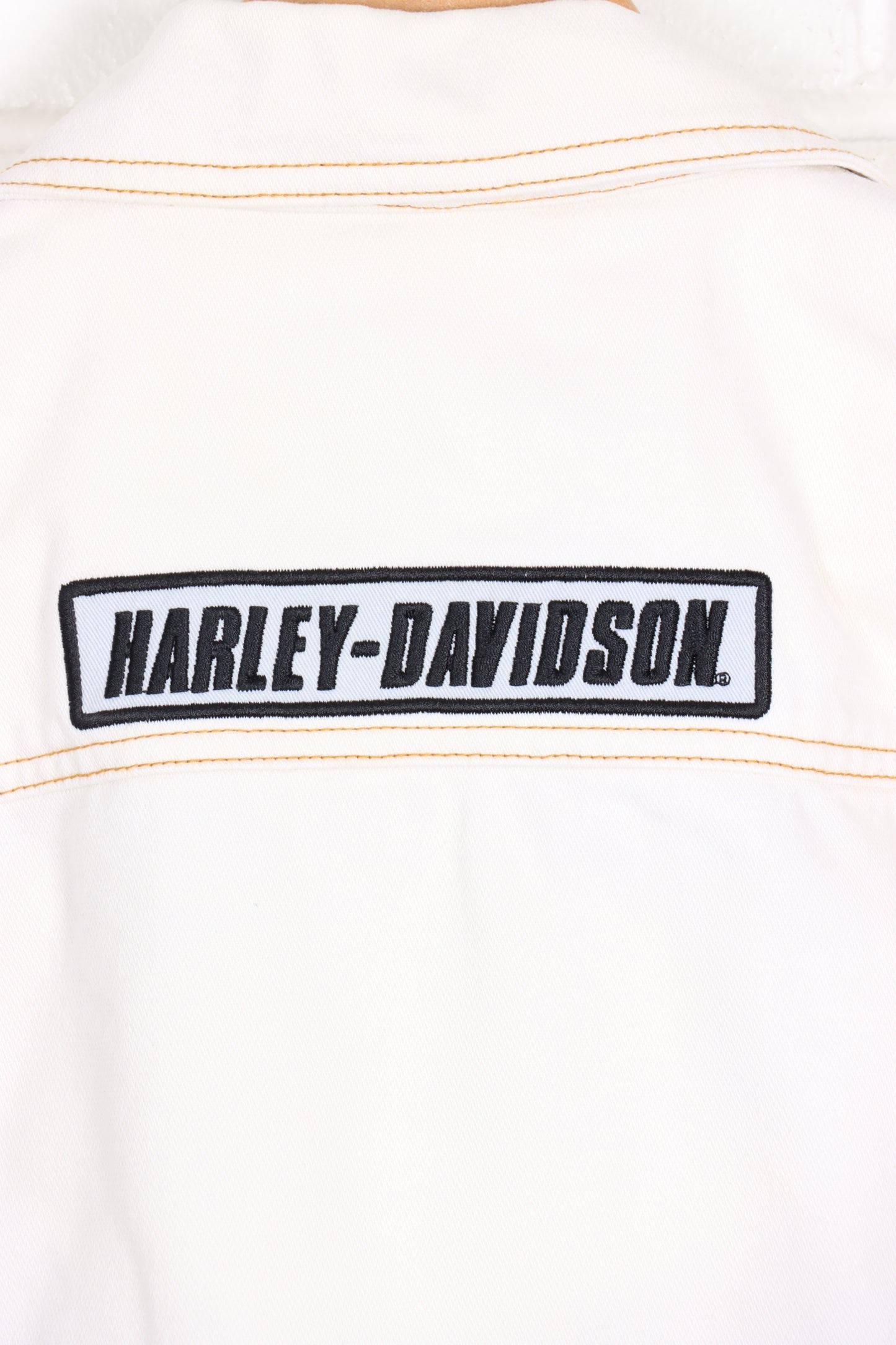 HARLEY DAVIDSON Button Up Embroidered Badge Jacket (Women's M) - Vintage Sole Melbourne