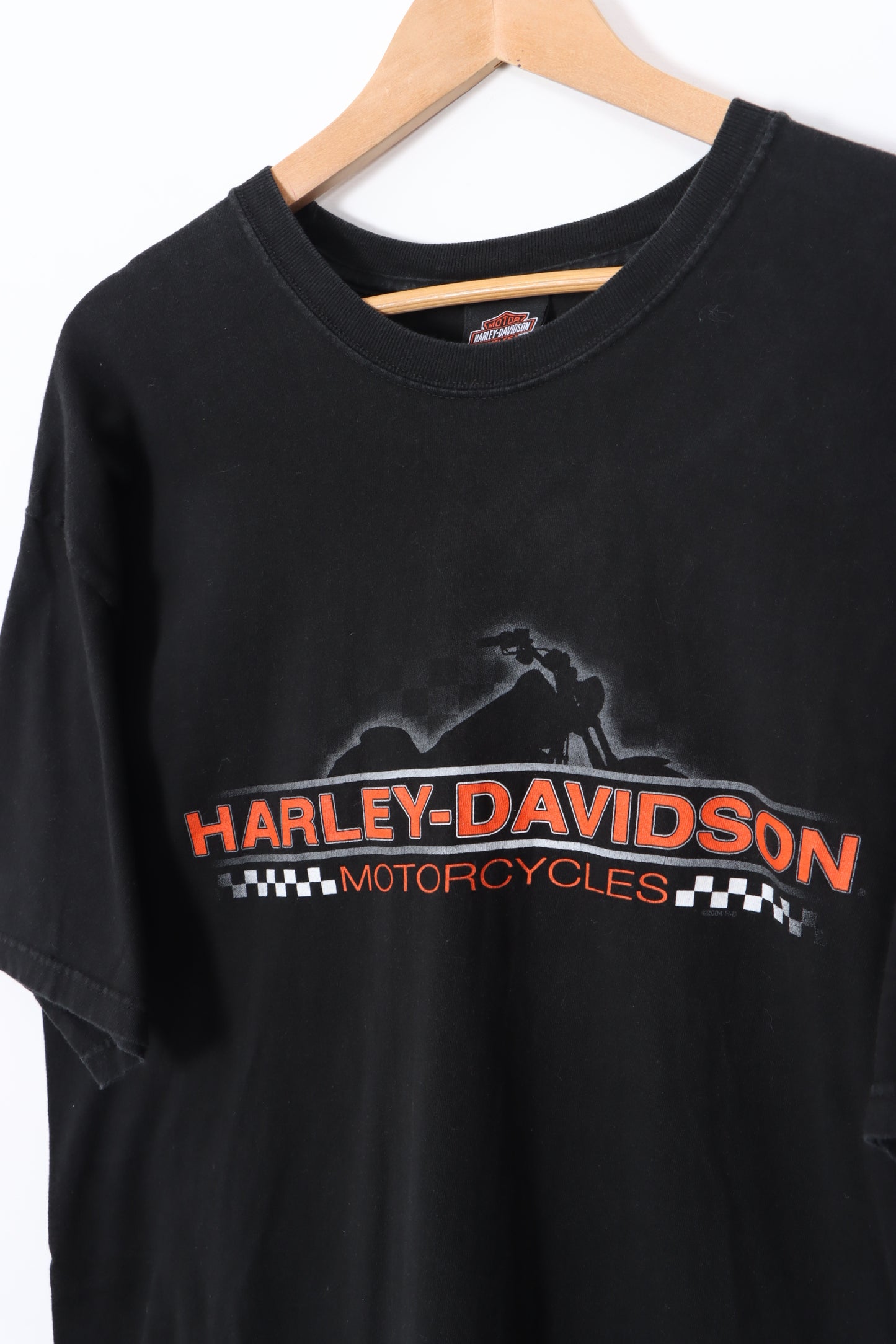 HARLEY DAVIDSON Orange County Flame Logo USA Made Tee (XL)