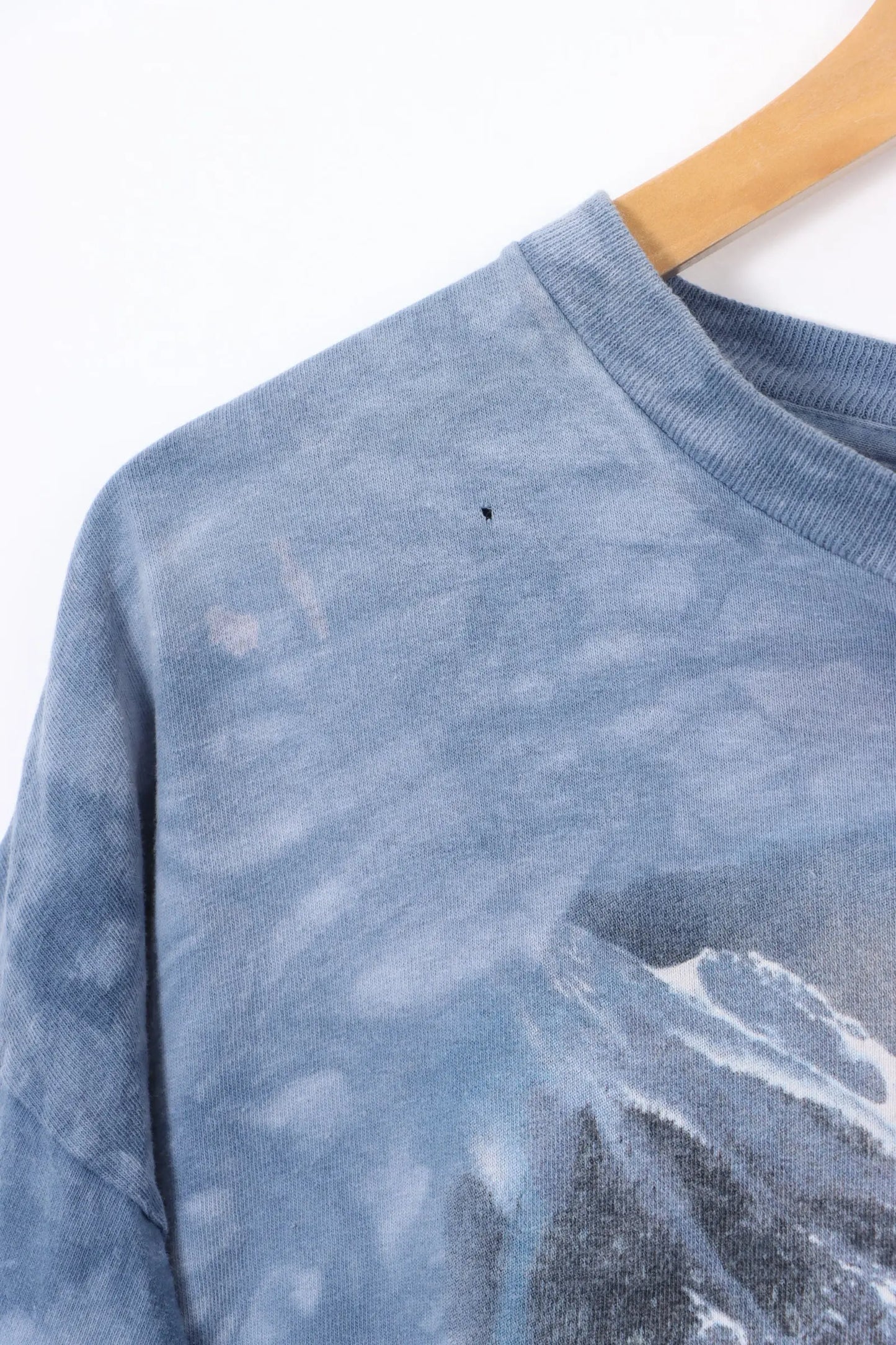 THE MOUNTAIN 1999 Ted Blaylock Train Scene Tie Dye Blue T-Shirt (XL) Vintage Sole Melbourne