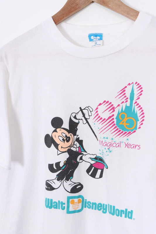 Walt Disney World 'Magical Years' Mickey Mouse Magician Tee (M) Vintage Sole Melbourne