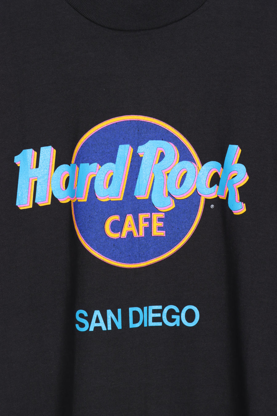 HARD ROCK CAFE San Diego USA Made Fluro Destination Tee (L)