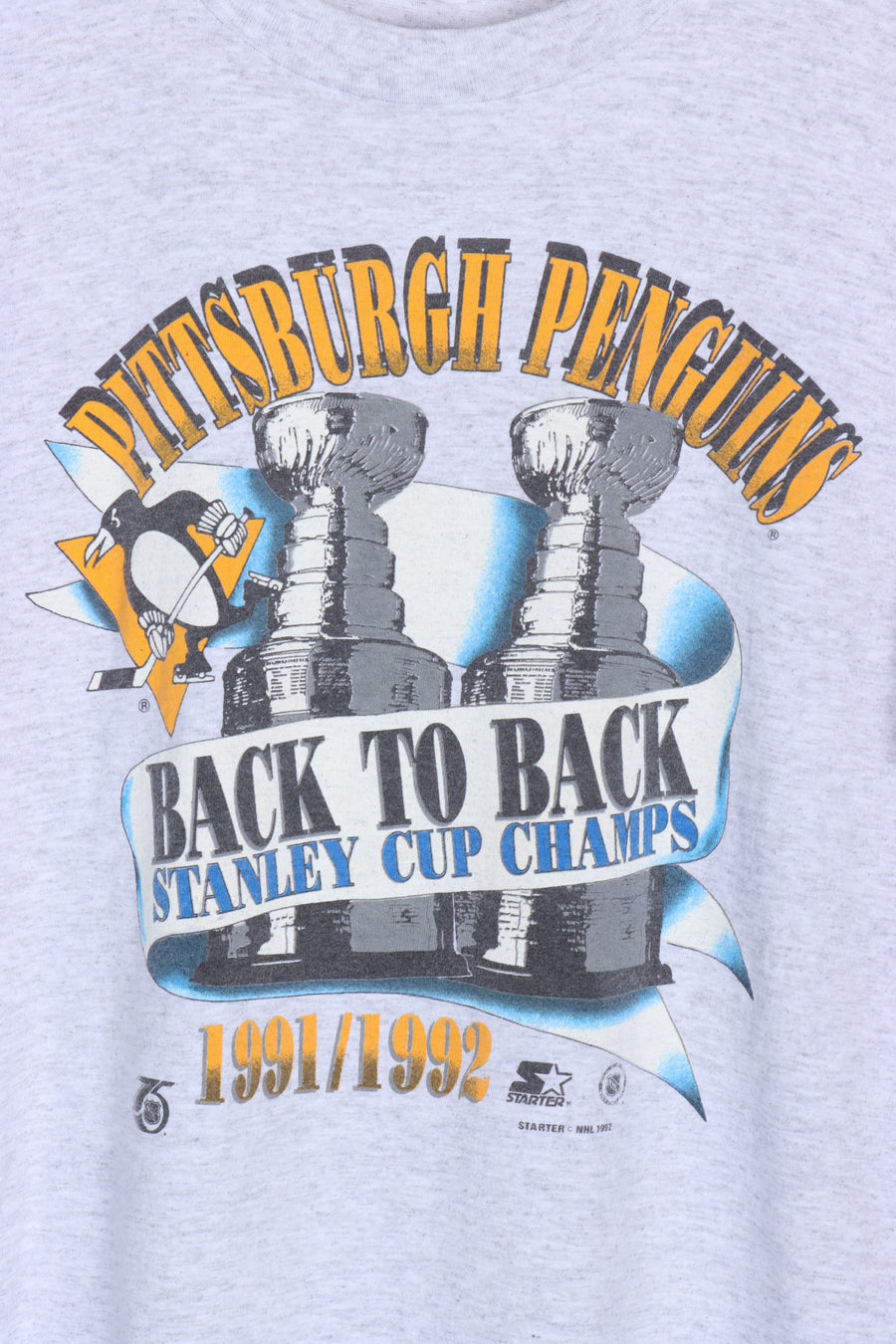 Pittsburgh Penguins Back to Back Stanley Cup NHL Hockey Tee (M)