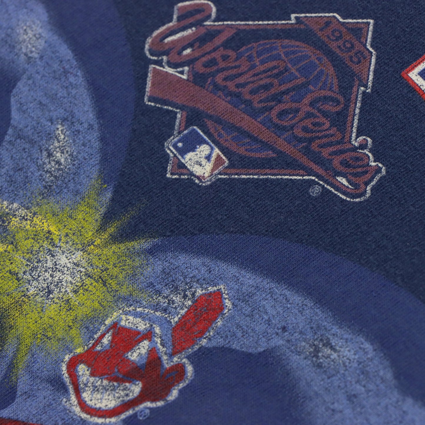 1995 STARTER Vintage World Series Indians vs Braves MLB Tee (L) Vintage Sole Melbourne