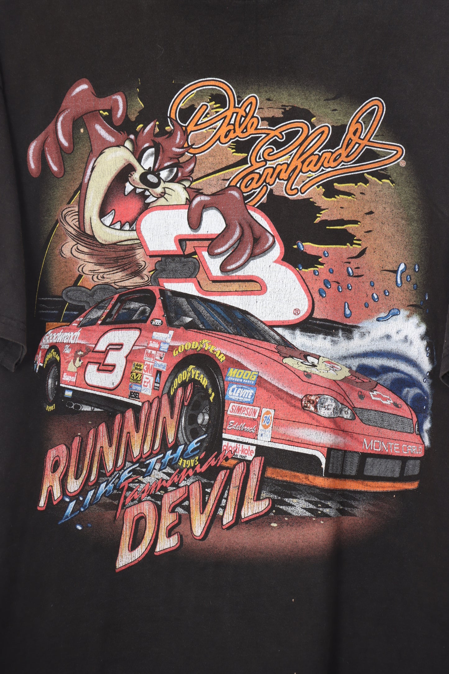 2000 NASCAR x LOONEY TUNES Taz Dale Earnhardt #3 Racing Tee (L-XL)