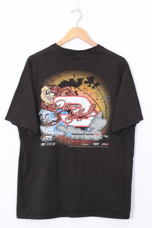 2000 NASCAR x LOONEY TUNES Taz Dale Earnhardt Double Sided Tee (L-XL) Vintage Sole Melbourne