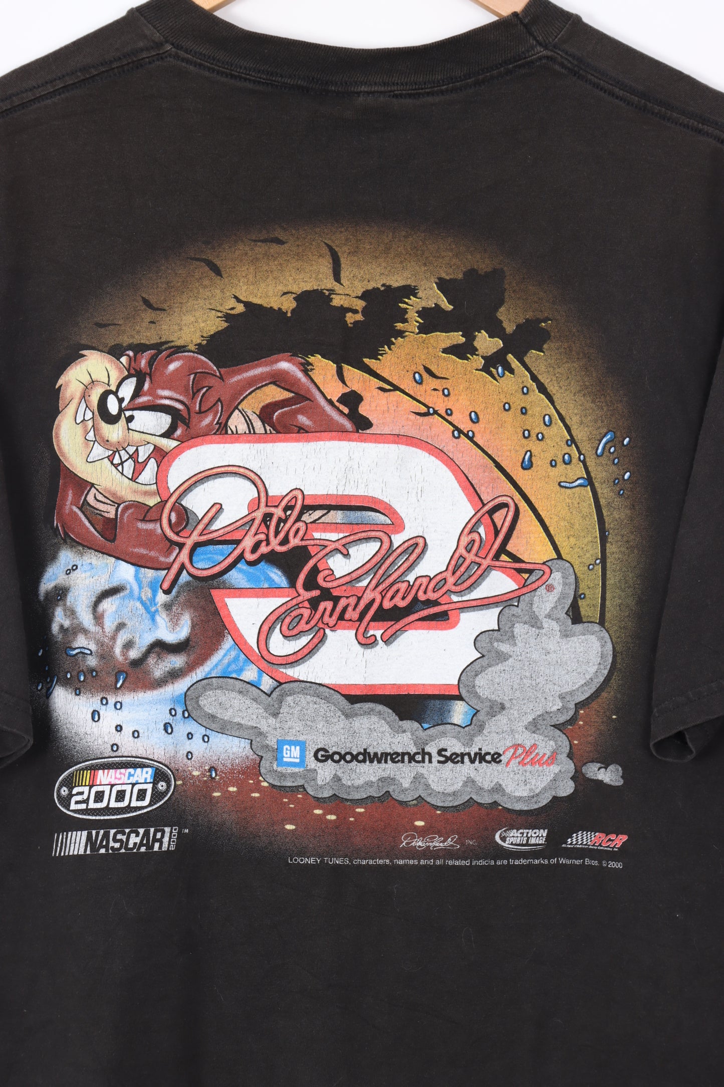 2000 NASCAR x LOONEY TUNES Taz Dale Earnhardt #3 Racing Tee (L-XL)