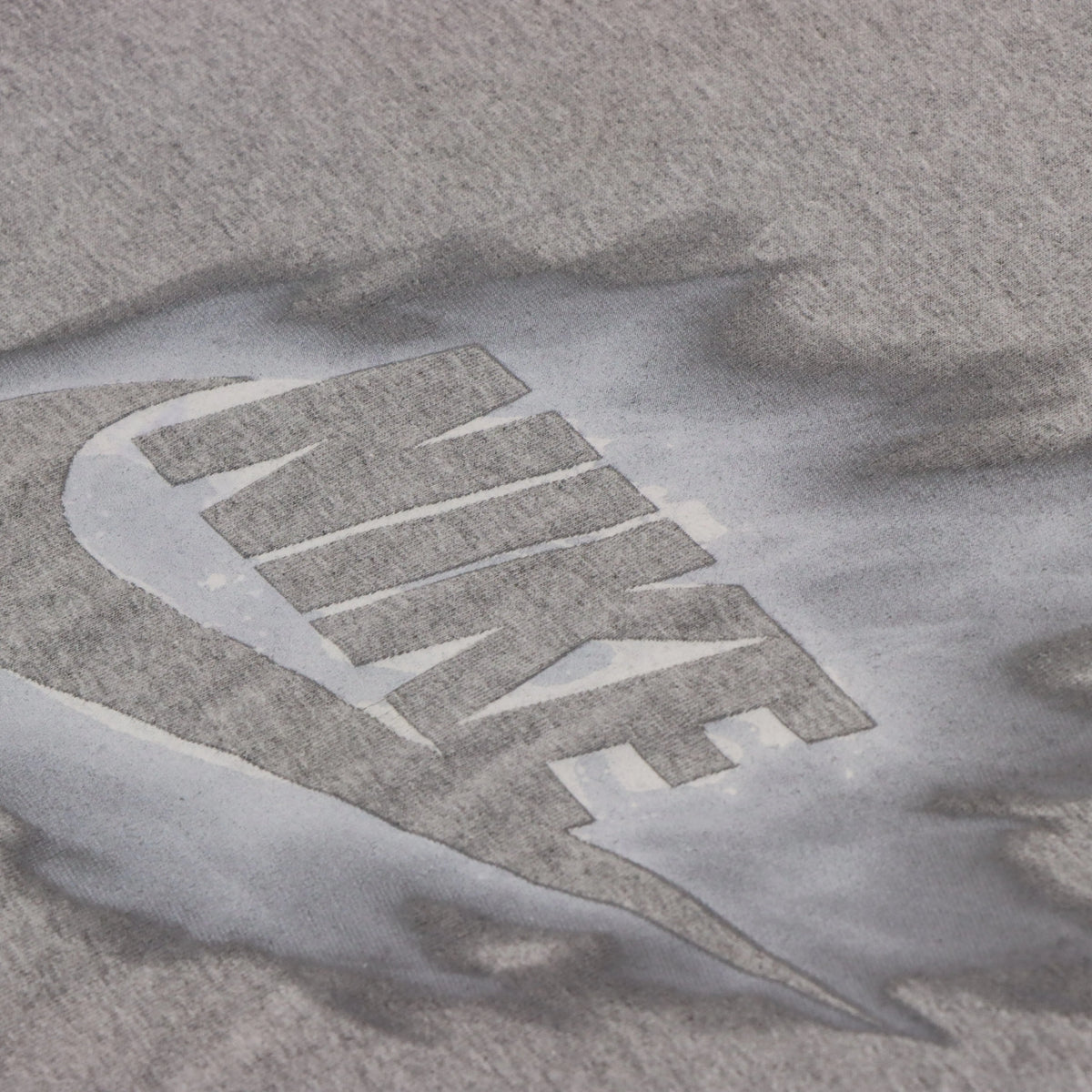 NIKE Y2K Grey Swoosh Flame Logo Tee (M) - Vintage Sole Melbourne