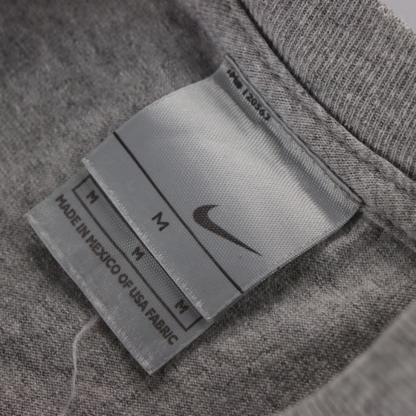 NIKE Y2K Grey Swoosh Flame Logo Tee (M) - Vintage Sole Melbourne