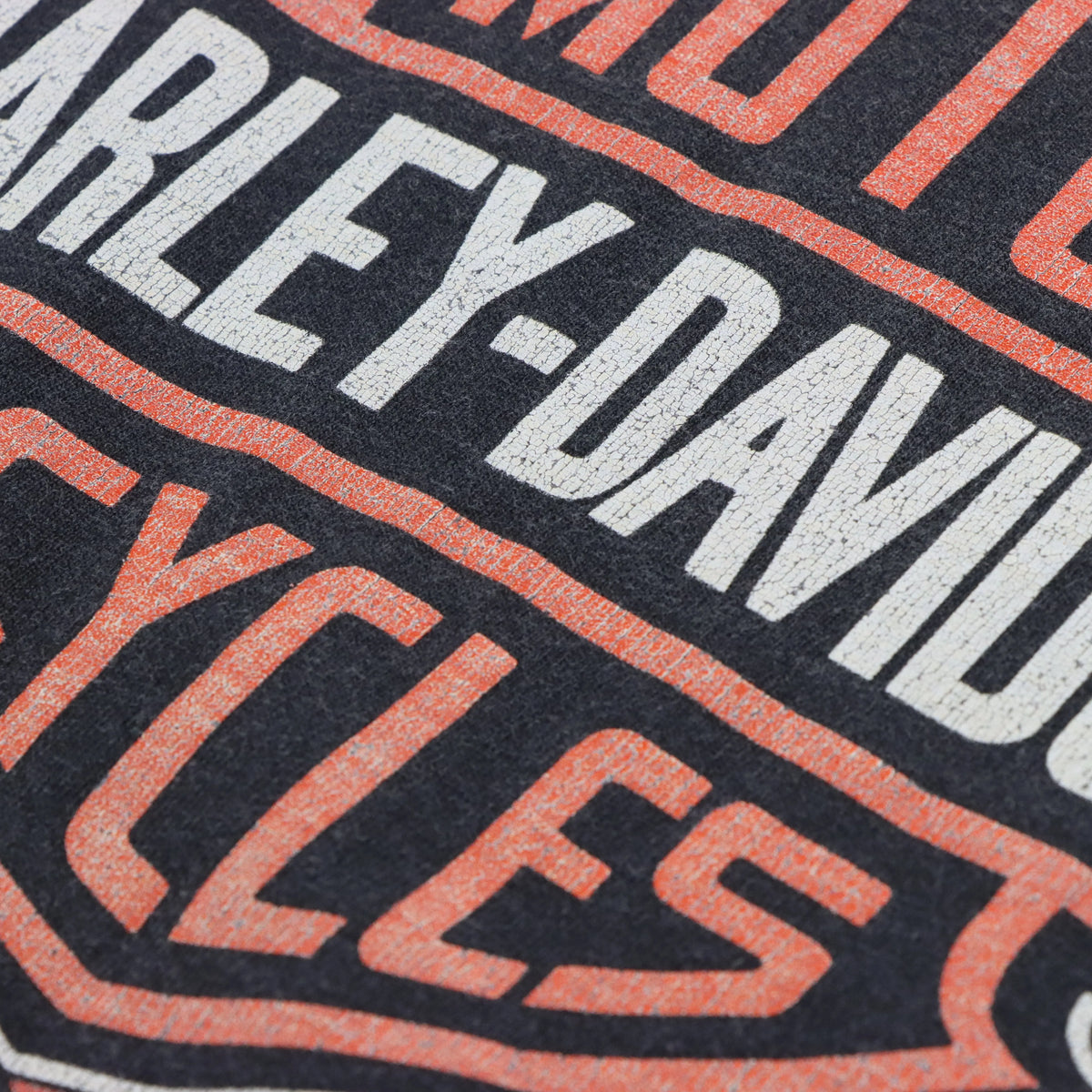 Vintage HARLEY DAVIDSON "Makin' Tracks" Nashville's Harley Dealer USA Made Single Stitch Faded Black Motorcycle Tee (XL)
