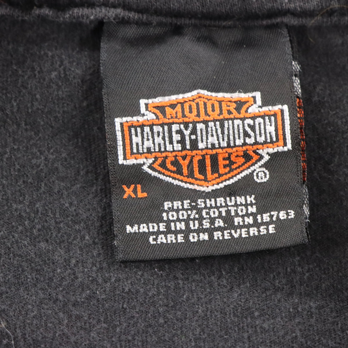 Vintage HARLEY DAVIDSON Motorcycle & Cityscape Las Vegas Southern Nevada USA Made T-Shirt (XL)