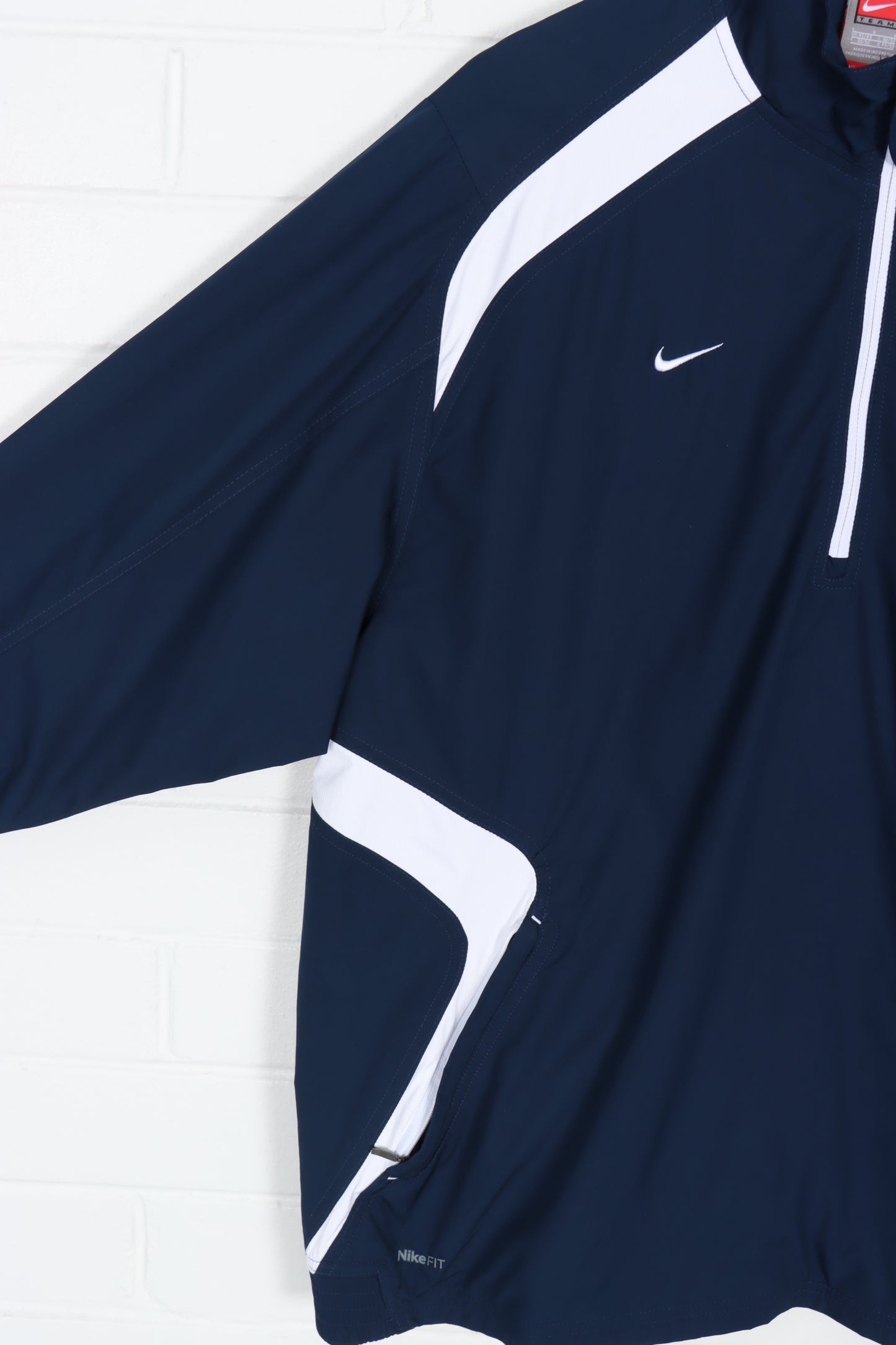 NIKE Embroidered Brigham BYU Cougars 1/4 Zip Windbreaker (XL)