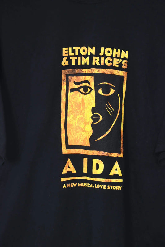 ELTON JOHN & Tim Rice's Aida Musical Love Story Tee (XL) Vintage Sole Melbourne