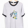 Vintage 1980 Sports Fanatic Ringer T-Shirt USA Made (M-L)