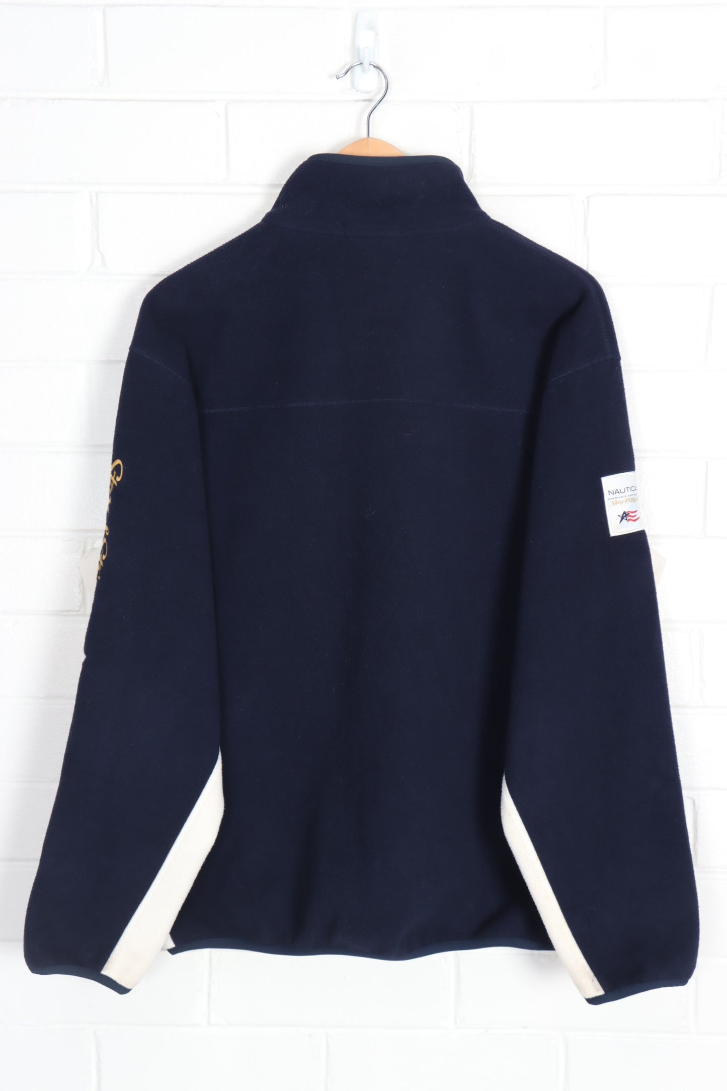 NAUTICA Stars & Stripes Embroidered 1/4 Zip Up Fleece (XL) - Vintage Sole Melbourne
