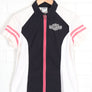 HARLEY DAVIDSON Embroidered Pink & Black Zip Up Tee (Women's M)